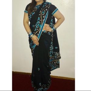 COPY - Black Georgette Saree